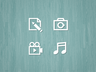 QT Publisher icon icons music picture publish text video web