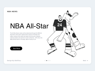 NBA basketball dashboad illustration nba person