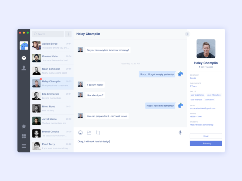 Chat Room By Olafchou On Dribbble