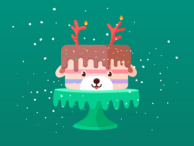 Happy Birthday cake christmas happy birthday reindeer
