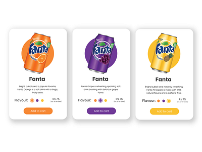 Fanta UI card design graphic design