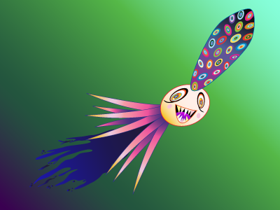 I dribbbled a bit... eyes gradient happy illustration make eyes nature squid vector