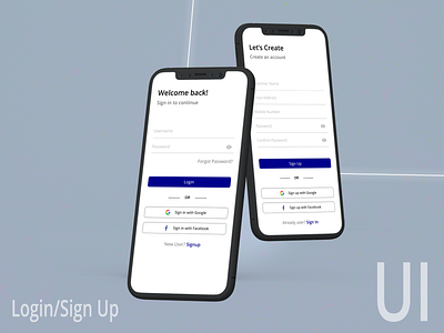 Login & Sign Up UI/UX Design account app design ios login mobile ui password ui ui design uiux ux ux design