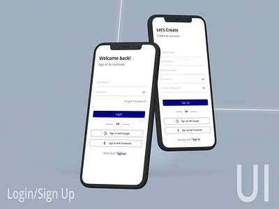 Login & Sign Up UI/UX Design