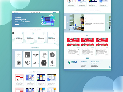Landing Page Design for Web Solution Company branding design figma graphic design ui