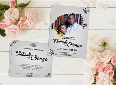 Wedding card design graphic design