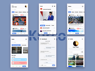 Kurco app chat app communication comunity design design app event event app friendly homepage homepage design homepage ui icon mobile app design mobile design mobile ui news note ui