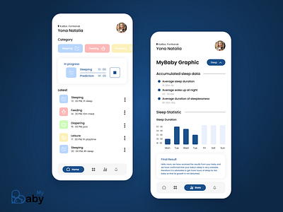 MyBaby - BabyCareAppDesign app baby babycare design design app health app homepage idea inspiration minimalist mobile app design notes app reminder reminder app simple simple logo statistics ui uiux ux