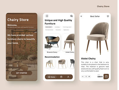 Chairy Store ( Online Store Chair ) chair design design art designer designmobile designui designuiux designweb figma mobiledesign mobiledesignui onlineshop onlinestore store ui ui ux uiux uiux design uiuxdesign web