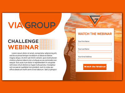 Webinar Landing Page graphic design landing page minimal web design webpage design website design