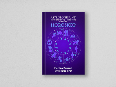 Horoscope Book Cover Design book book cover desing design horoscope illustration minimal purple typography