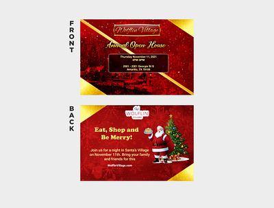 Holiday Event Flyer Design brochure christmass flyer golden graphic design holidays luxury minimal premium red typography