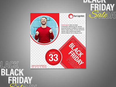 Black Friday Social Media Promotional Post black friday brochure facebook instagram minimal promotion promotional post sale social media square square flyer template typography