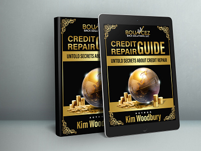 Credit Repair Book Cover Design black theme book cover design cover design ebook cover gold goldem theme luxury minimal typography