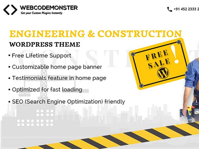 Free Responsive Construction Website