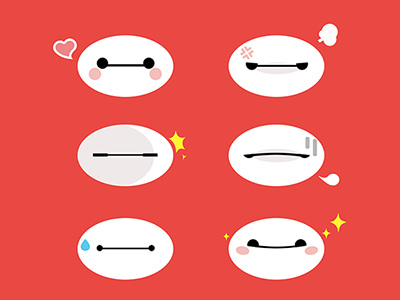 Mini Baymax baymax expression illustration