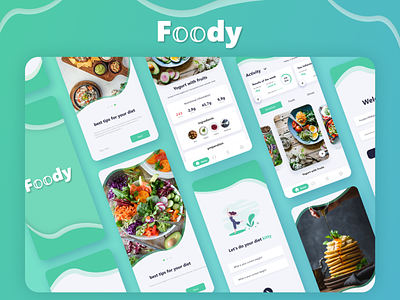 Foody Food App UI UX amazing app application best app design food app foodie foodie app foody graphic design mobile app modern app modern app design ui ui ux user interface ux