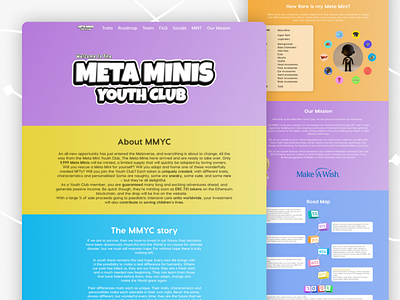 Meta Minis NFT Landing Page app bitcoin buy crypto design graphic design illustration landing page loading it solutions meta mines minimal nft nft collection sell ui ux