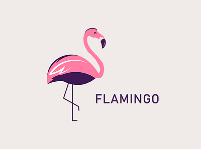 FLAMINGO COMPANY LOGO DESIGN CONCEPT animal design flamingo flamingo logo illustrator logo logo design logo maker logotype minimal text logo vector