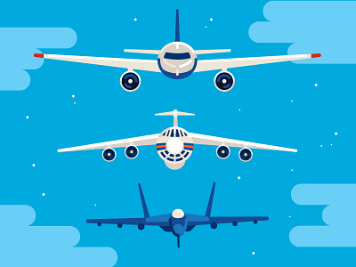 Planes aeroflot air aircompany blue clouds illustration plane sky vvieyra