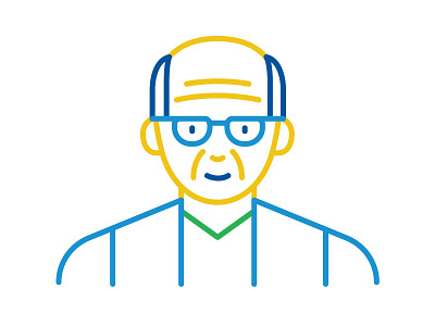 Granddad. Icon annual report character character design granddad icon iconography icons line set stroke