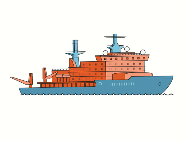 Icebreaker animation gif icebreaker icon iconography illustration illustrator sea ship