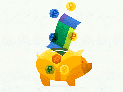 Money Pig icon illustration money money pig pig textures