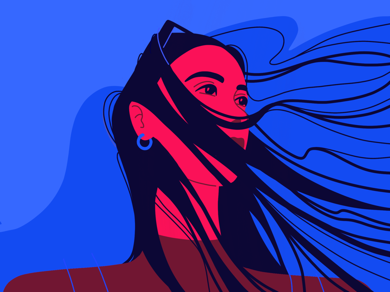 Electric woman by Veronika Vieyra on Dribbble