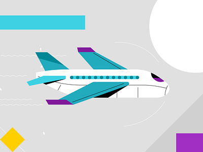 Plane 2d animation art design flat flat design illustration illustrator plane stroke style frames