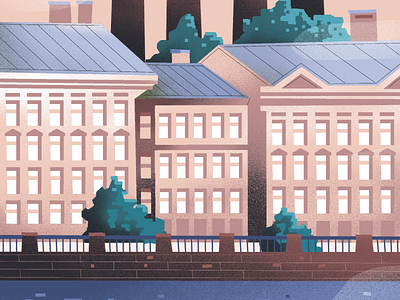 Saint-Petersburg city flat design illustration procreate saintpetersburg spb