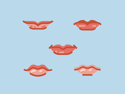 Lips 2d character design graphics illustration lips stroke