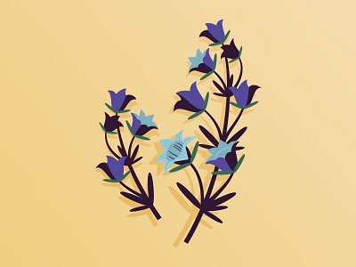 flower bell 2d delete edit flat flower illustration vector