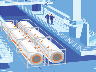 Dive Service Calendar Illustration. Piece 3 flat graphic illustration marine perspective sea ship vector