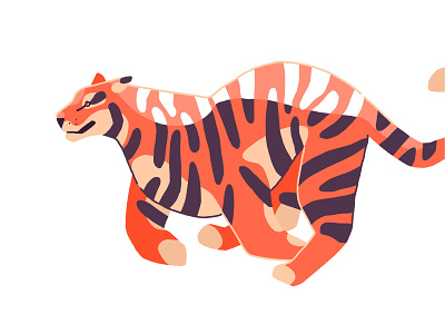 Tiger animal digital art illustration ipad pro procreate tigers vector