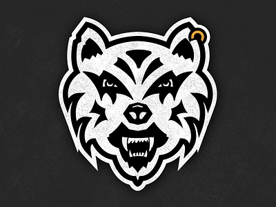 Wolf animal fun illustration illustrator line logo sticker vector wolf