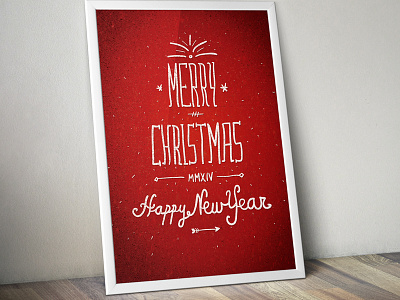 Christmas Card card christmas font illustration red script typography