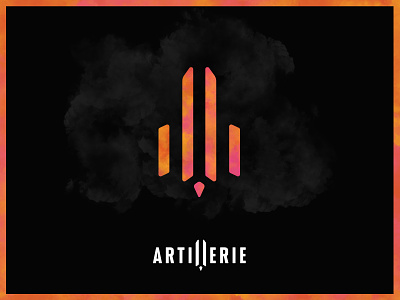 Artillerie branding grunge illustration logo typography
