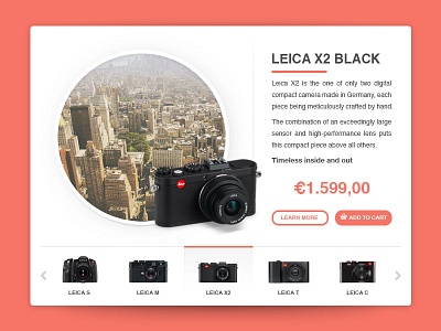 Leica flat leica photography product web widget