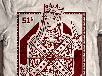 Queen diamond illustration queen shirt vector