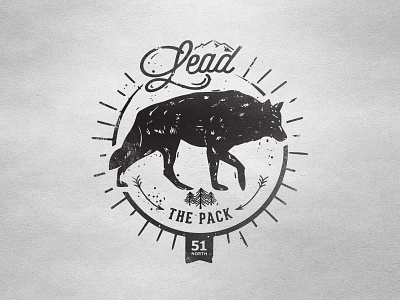 Lead The Pack drawing handlettering illustration vintage wolf