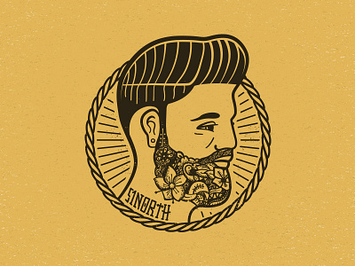 Flowered Beard beard flower illustration vector