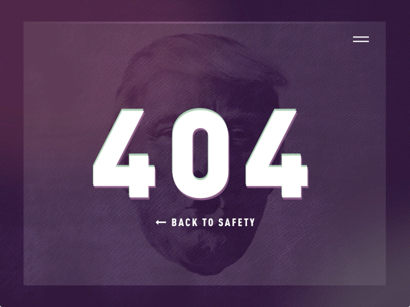 404 Glitch 404 animation principle ui