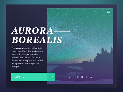 Aurora Borealis clean sketch ui