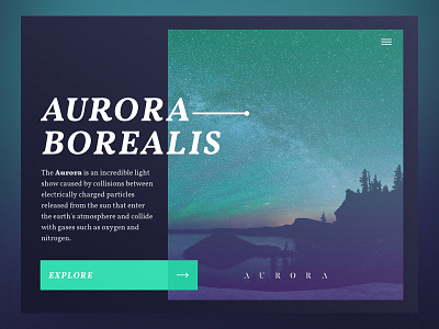 Aurora Borealis clean sketch ui