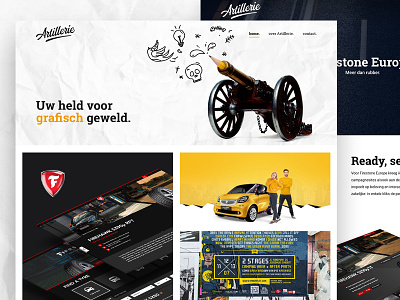 Artillerie Rebranding branding portfolio website