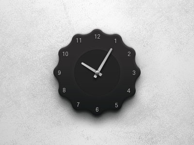 Clock black clock dark gradient icon time watch