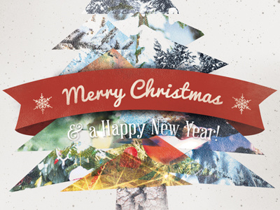 Christmas card christmas cosy design fir grunge nature newyear red snow snowflake tree triangle typo