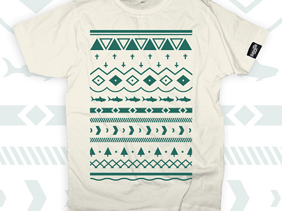 Pattern Based On Nature Elements clean green lines nature pattern shark tee triangle tshirt