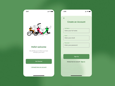 Sign Up Page Food Delivery dailyui ui ui design ui exploration ux ux design