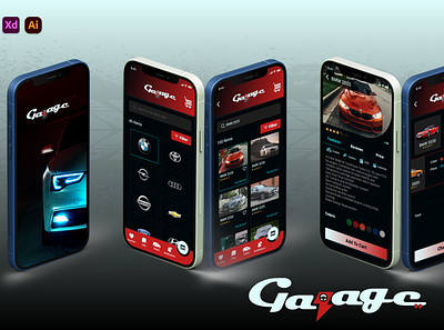 Garage (car App) adobexd app design ui ui ux ui design uid uidesign uiux